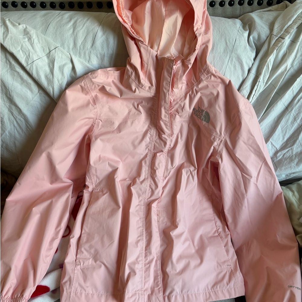 The North Face Kids Light Pink Hooded Raincoat